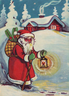 BABBO NATALE Buon Anno Natale Vintage Cartolina CPSM #PBL257.IT - Santa Claus