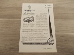 Reclame Advertentie Uit Oud Tijdschrift 1957 - Chrysalia Orfèvre - Advertising