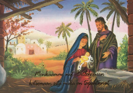 Vergine Maria Madonna Gesù Bambino Natale Religione Vintage Cartolina CPSM #PBB985.IT - Maagd Maria En Madonnas