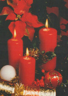 Buon Anno Natale CANDELA Vintage Cartolina CPSM #PAW314.IT - Anno Nuovo