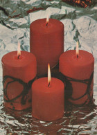 Buon Anno Natale CANDELA Vintage Cartolina CPSM #PAV890.IT - New Year