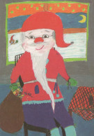 BABBO NATALE Buon Anno Natale Vintage Cartolina CPSM #PAU556.IT - Santa Claus