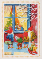 Buon Anno Natale GNOME Vintage Cartolina CPSM #PAU352.IT - New Year