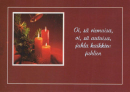 Buon Anno Natale CANDELA Vintage Cartolina CPSM #PAT650.IT - Nieuwjaar