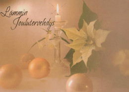 Buon Anno Natale CANDELA Vintage Cartolina CPSM #PAT589.IT - Nieuwjaar