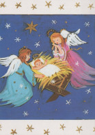 ANGELO Buon Anno Natale Vintage Cartolina CPSM #PAH832.IT - Angels