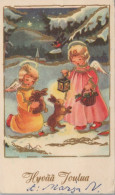 ANGELO Buon Anno Natale Vintage Cartolina CPSMPF #PAG706.IT - Engel