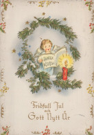 ANGELO Buon Anno Natale Vintage Cartolina CPSM #PAH144.IT - Engel