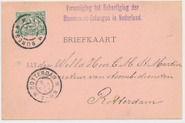 Briefkaart Nijmegen 1899 - Ver. Stoomvaart Belangen In Nederland - Zonder Classificatie