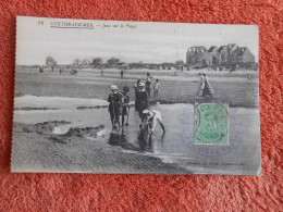 Cpa Koksijde Coxyde Sur Mer Jeux De Plage édition Gheury Cachet Militaire Guerre 14-18 - Koksijde