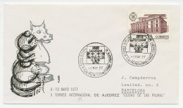 Cover / Postmark Spain 1977 Chess - International Tournament - Non Classés