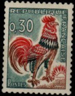 FRANCE - YT N° 1331Ab "Coq De DECARIS" Avec N° Rouge. Très Bas Prix, à Saisir. - 1962-1965 Gallo De Decaris