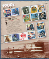 USA 1998 Celebrate The Century 1900's Block MNH T-ford, Roosevelt, Crayons, Kitty Hawk, John Muir, Immigration - Hojas Bloque