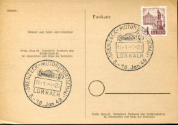 X0104 Germany, Special Postmark 1949 Grenzeck Motor Sportschau, Auto Rennen Auto Racing - Automobilismo