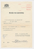 Gemeente Leges Machinestempel 0050 Delft 1959 - Fiscaux