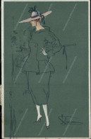 Cq576 Cartolina Art Deco Liberty Woman Cupido Lady Illustratore Artist - Autres & Non Classés