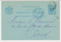 Briefkaart G. 27 Amsterdam - Parijs Frankrijk 1891 - Ganzsachen