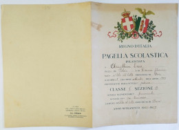 Bp82 Pagella Fascista Opera Balilla Regno D'italia Palo Del Colle Bari 1929 - Diplomas Y Calificaciones Escolares