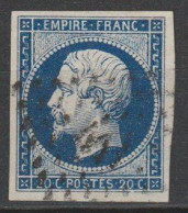 NAPOLEON   N° 14Ab BLEU-NOIR  OBL  TTB VOIR DESCRIPT - 1853-1860 Napoléon III