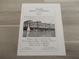 Reclame Advertentie Uit Oud Tijdschrift 1957 - Grand Hotel National Lucerne Suisse - Pubblicitari