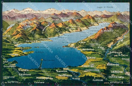 Brescia Garda Lago Di Mappa Cartolina ZKM9554 - Brescia