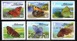 Alderney 2008 - Mi.Nr. 320 - 325 - Postfrisch MNH - Tiere Animals Schmetterlinge Butterflies - Vlinders