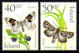 Island 2000 - Mi.Nr. 963 - 964 - Postfrisch MNH - Tiere Animals Schmetterlinge Butterflies - Vlinders