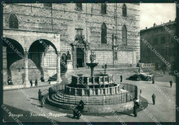 Perugia Città Fontana Maggiore Auto FG Foto Cartolina KB4709 - Perugia