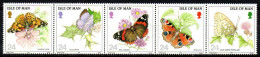 Isle Of Man 1993 - Mi.Nr. 555 - 559 - Postfrisch MNH - Tiere Animals Schmetterlinge Butterflies - Farfalle