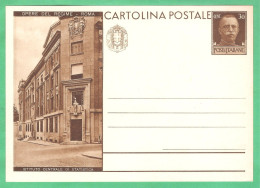 REGNO D'ITALIA 1931 CARTOLINA POSTALE VEIII OPERE DEL REGIME ISTITUTO DI STATISTICA 30 C Bruno (FILAGRANO C70-11) NUOVA - Postwaardestukken