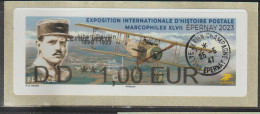 Atm, NABANCO, LETTRE VERTE DD1.00€, Montant Bridé Au Choix. Epernay,MARCOPHILEX 2023, Aviateur Pierre- Louis DEULLIN - 2010-... Illustrated Franking Labels