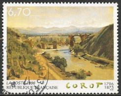 France 1996 - Mi 3130 - YT 2989 ( Bridge At Narni - Painting By Jean-Baptiste Corot ) - Usados