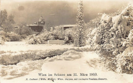 Österreich - WIEN IM SCHNEE Am 31 März 1910 - FOTOKARTE R. Lechner - Autres & Non Classés