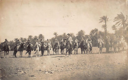 Libya - Italian Officer And Native Cavalrymen - REAL PHOTO - Libya