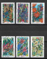 France 2016 Oblitéré Autoadhésif  N° 1301 - 1302 - 1303 - 1306 - 1308 - 1310   "  Série  " Fleurs  à  Foisons  " - Used Stamps