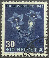 Schweiz Suisse Pro Juventute 1943: Alpen-Enzian Zu WI 108 Mi 427 Yv 391 Mit Eck-Stempel ROTHRIST- (Zu CHF 13.00) - Used Stamps