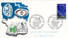 FDC 1970 OBSERVATOIRE DE HAUTE PROVENCE - 1970-1979