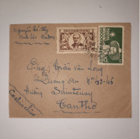 03K6 RARE - ANCIENNE LETTRE ENVELOPPE INDOCHINE 1945 CACHET A BAS LES OPPRESSEURS - Asia (Other)