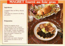 MAGRET  FOURRE AU FOIE GRAS Et MAGRET FUME -    Recettes De Cuisine  - CPM - Voir Scannes Recto-Verso - Recipes (cooking)