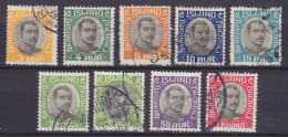 Iceland Dienstmarken 1920 Mi. 33-40 (+38) King Christian X. Complete Set (+38), Used - Servizio