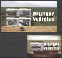 Liberia - 2013 - Military Vehicles - Yv 5282/85 + Bf 646 - Sonstige (Land)