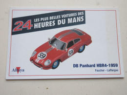 AUTO CARTE 24h Du MANS 1959 DB PANHARD HBR4 - FAUCHER LAFFARGUE - Autres