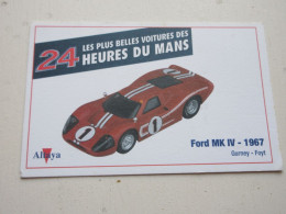 AUTO CARTE 24h Du MANS 1967 FORD MK IV - GURNEY FOYT - Otros