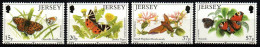 Jersey 1991 - Mi.Nr. 549 - 552 - Postfrisch MNH - Tiere Animals Schmetterlinge Butterflies - Vlinders