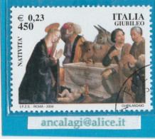 USATI ITALIA 2000 - Ref.0830 "GIUBILEO DEL 2000" 1 Val. Da L.450 - € 0,23 - - 1991-00: Afgestempeld