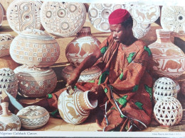 Nigeria Calabath Carver With Stamp - Nigeria