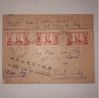 03K6 RARE - ANCIENNE LETTRE ENVELOPPE INDOCHINE 1945 CACHET A BAS LES OPPRESSEURS - Otros - Asia