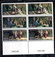 MALTA 1977 CHRISTMAS NATALE NOEL WEIHNACHTEN NAVIDAD NATAL STRIP PAIR COMPLETE SET STRISCIA COPPIA SERIE COMPLETA MNH - Malta