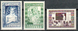BELGIUM : 842-4 MNH ** - UNESCO 1951 - Unused Stamps