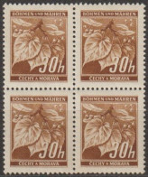 031/ Pof. 25 Light Brown, 4-block - Neufs